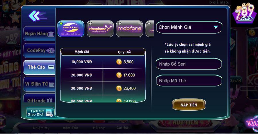 Phương thức thanh toán Go88
